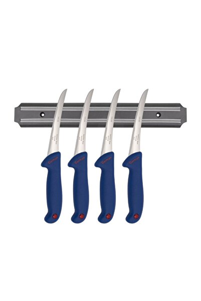 KAVI ONE Set 4 cutite dezosare GS-Albastru si un suport magnetic