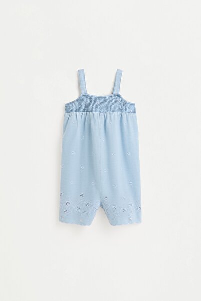 LEFTIES İşlemeli denim salopet