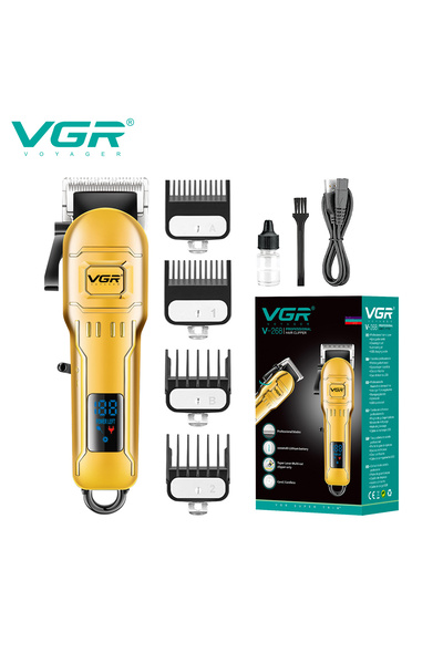 VGR Professional hair clipper with digital display, Model V-268, Cordless USB...