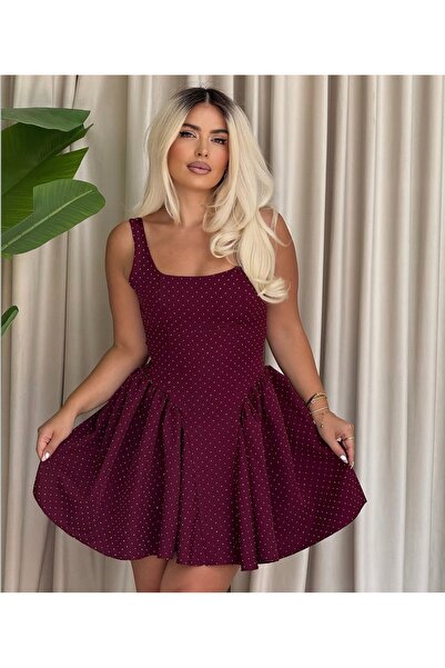 Pretty Rochie baby doll cu strasuri fine