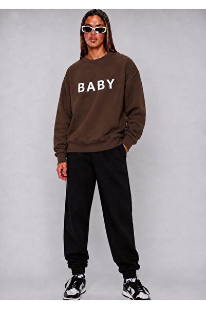 FAEL LİFE Unisex Wide Cut Zero Neck Vee-Shoulder Tracksuit Baby Printed Set