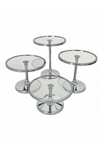 OEM Round Silver Candy Bar Holder 4/ Top Bottom Set