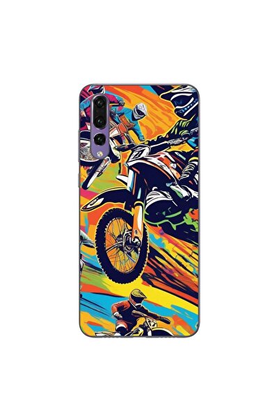 OEM Husa compatibila cu Huawei P20 Pro Silicon Gel Tpu Model Motocross Pop Art