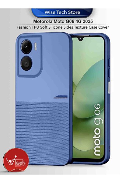 Wtech غطاء حماية ناعم من السيليكون TPU بتصميم عصري لهاتف موتورولا موتو G06 4G...