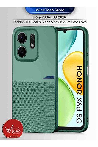 Wtech غطاء حماية لهاتف Honor X6d 5G 2026 من السيليكون الناعم مع جوانب ملمسية ...
