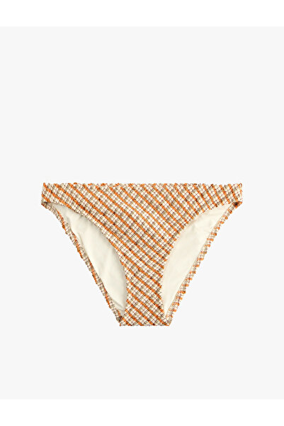 Koton Textured Plaid Bikini Bottom