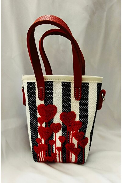 ÇANTA Striped Small Hand and Shoulder Bag