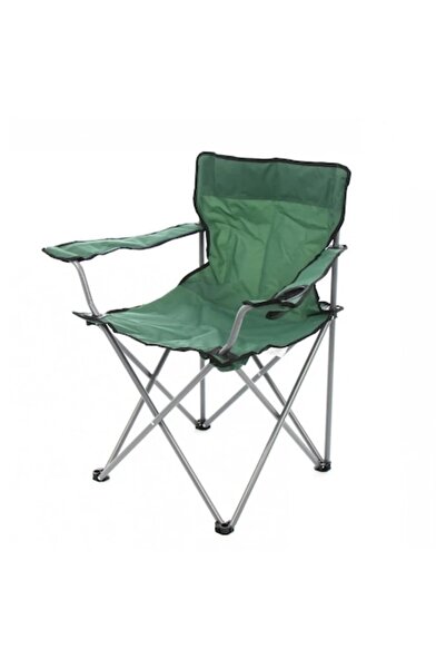 OEM Pescuit, camping, scaun pliant, structură metalică, verde, 52 x 52 x 80 cm