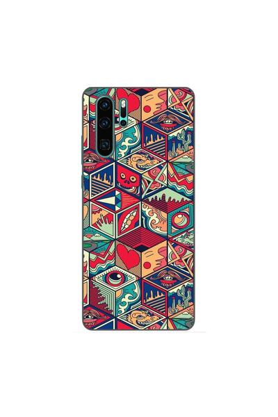 OEM Husa compatibila cu Huawei P30 Pro Silicon Gel Tpu Model Pop Art Geometric