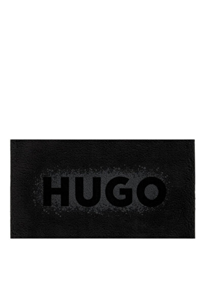 HUGO Spray Logo Πετσέτα Θαλάσσης Μαύρη 50561230-001