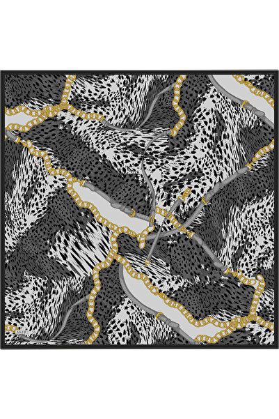 Aker Gray 90X90 Silk Twill Scarf