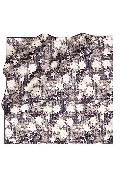 Cacharel Navy Blue 90X90 Silk Twill Scarf