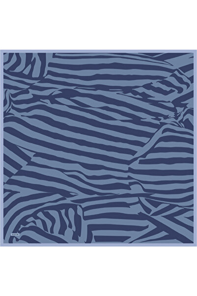 Aker Blue 90X90 Silk Twill Scarf