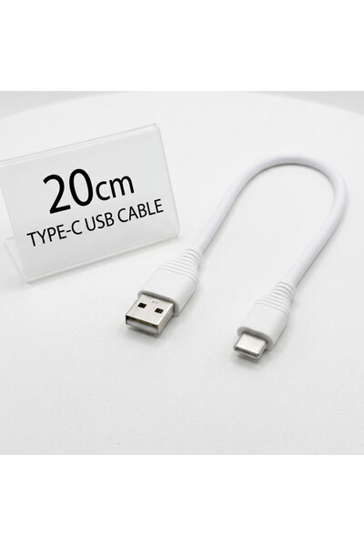 wiks 20cm Kısa Type-C Şarj Kablosu 2.4A Hızlı Şarj Destekli Powerbank Seyahat...