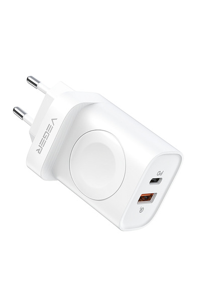 Veger W002E Ασύρματος Φορτιστής με Θύρα USB-A και Θύρα USB-C, Παροχή Ισχύος 2...