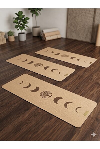 Lovelybird Covoraș de yoga cu strat de plută peste TPE 183x61 cm 5 mm Covoraș...