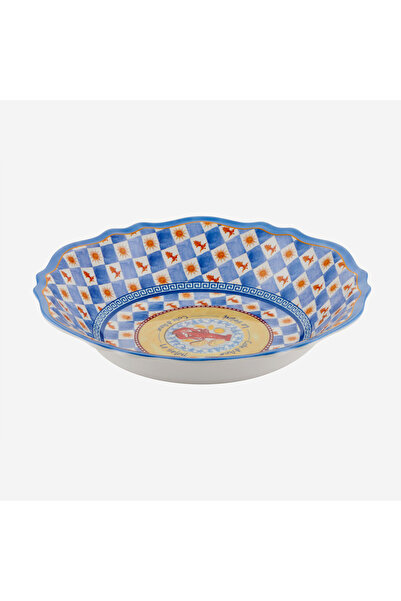 CHIARA ALESSI Cote D Azur Mavi Melamin Servis Kasesi 35 Cm
