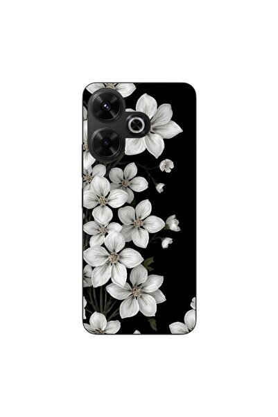 OEM Θήκη συμβατή με Xiaomi Redmi 13 4G Σιλικόνης TPU Μοντέλο Λευκά Λουλούδια