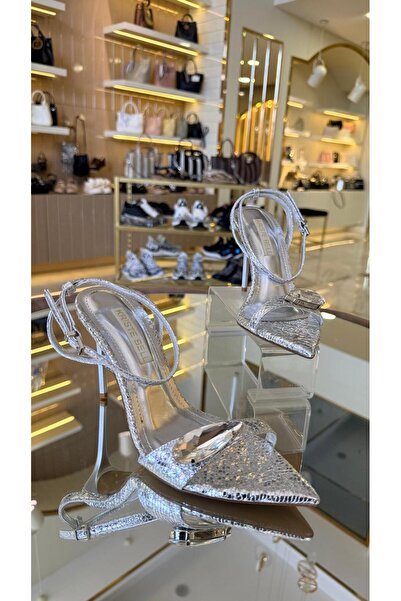 KRISTE BELL Imported Women's Snakeskin Stone Heeled Shoes 9097-04