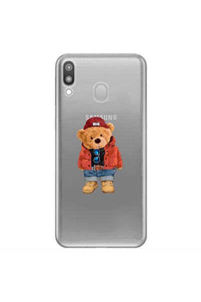 Other Samsung M20 Bear in a hat Transparent Silicone TPU Θήκη