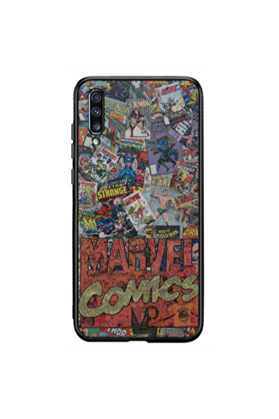 Other Samsung A70 Marvel comics Black Glossy Θήκη
