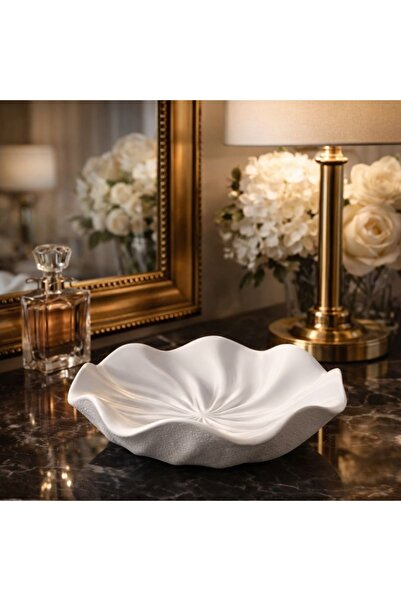 Aksefuar Lazer Modern Wavy Design Decorative Object - Minimalist Bowl with an...
