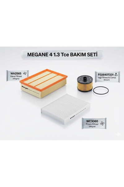 Bosch Renault Megane 4 1.3 TCe Benzinli Bakım Seti