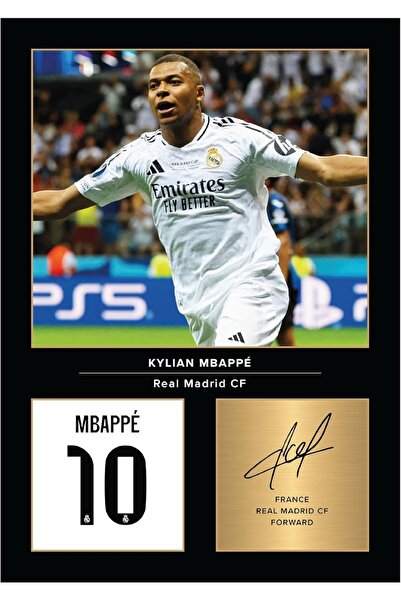 Generic Wall Art Kylian Mbappe Real Madrid Signed A3 Printed Photo Picture Di...