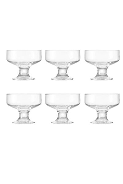 OEM Set of 6 Ice Cream Cups, Glass, 190ml, 10x8.2cm