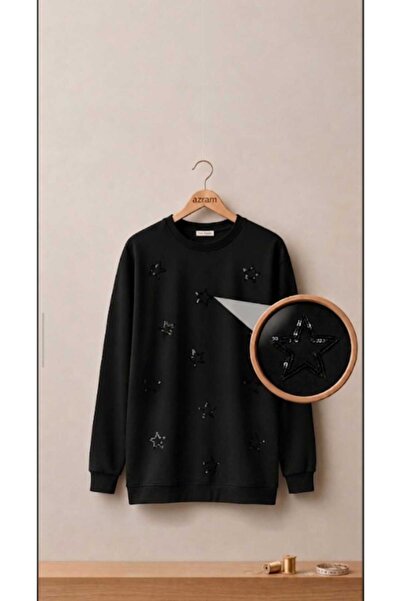 Azram Fashion Women's Modern Star Detailed Long Tunic