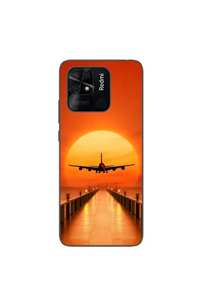 OEM Калъф, съвместим с Xiaomi Redmi 10C, силиконов гел TPU, с десен Самолет и...