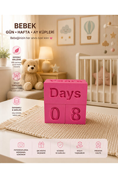 Major Hobi Bebek Gün Hafta Ay Küpleri 3D Baskı Yenidoğan Fotoğraf Çekim Seti ...