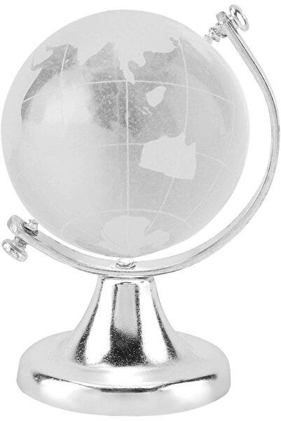 Generic Crystal Globe, Crystal Ball Glass Sphere Display Globe, World Map Cry...