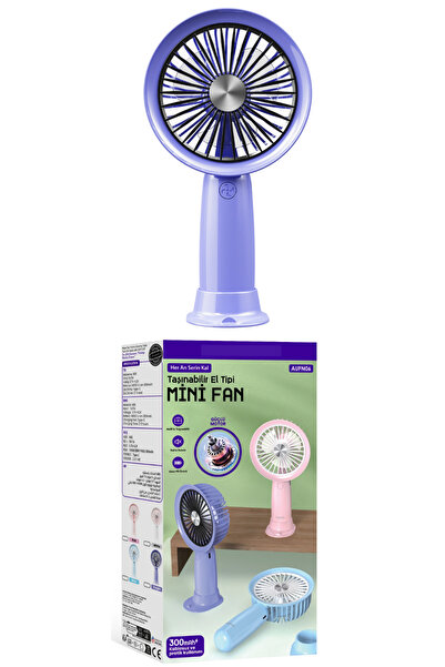 Sarftech Taşınabilir El Tipi Şarjlı Mini Fan Vantilatör - 300mAh Kablosuz Mas...