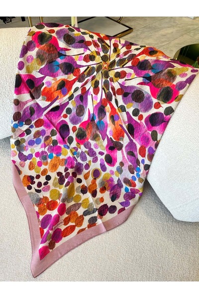 Modario Si̇yane Cupra Viscose Scarf Pattern 3 - 5