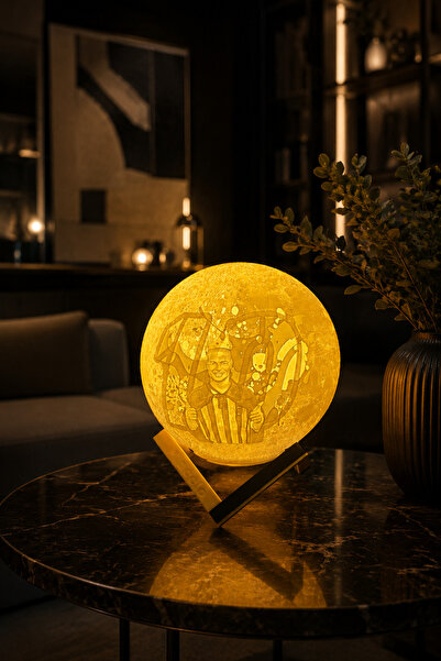 The Shogun Alex Efsane Fotoğraflı 3d Dekoratif Ay Gece Lambası Moon Standlı P...
