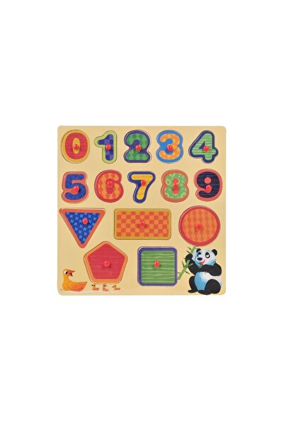 OEM Puzzle educativ din lemn pentru copii, Puzzle de Lemn Cifre si Forme (15 ...