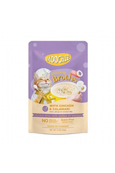 MOOCHIE Çorba Kedi Ödülü Tavuk-Kalamar 40 Gr