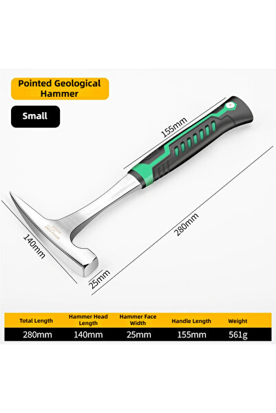 Choice1 green TINSOL High Carbon Steel Geological Exploration Hammer, Multifu...