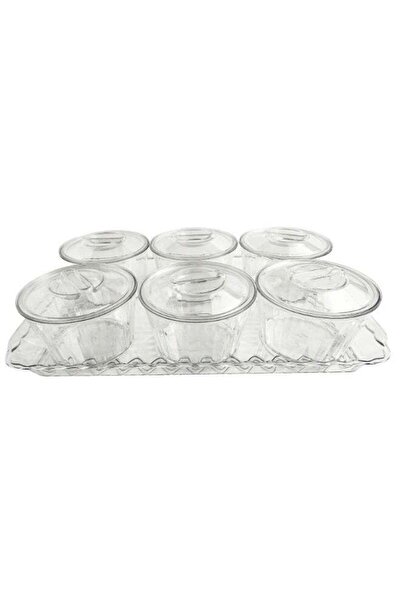 SOBHYS Acrylic 6-Bowl Hosting Set with Clear Lids & Serving Tray – Premium Sn...