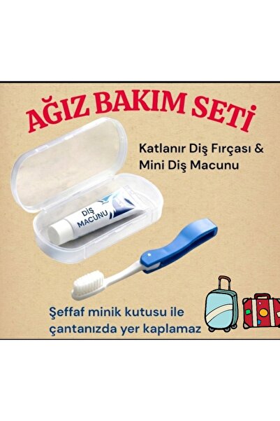 Vulli AĞIZ BAKIM SETİ - KATLANIR DİŞ FIRÇASI VE MACUNU - MİNİ KUTULU SET