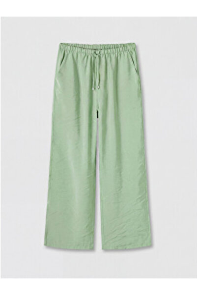 LC Waikiki New Season Green Elastic Waist Modal Blend Women's Trousers