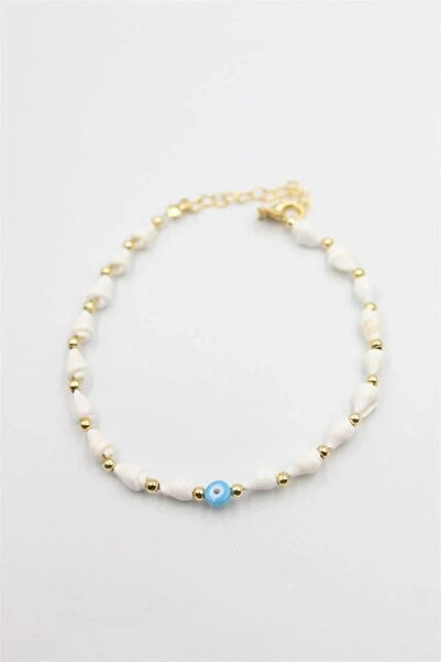 Marsilyan Nvdn- Ieg - Seashell Anklet - White Iegrs-Nvdn1