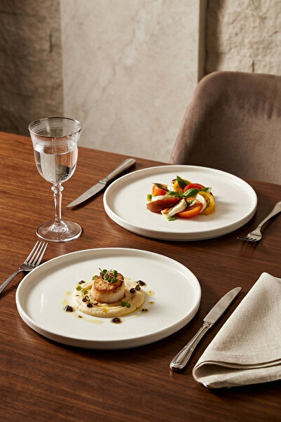 Keramika White Stackable Serving Plate 27 cm 2 Pieces 006