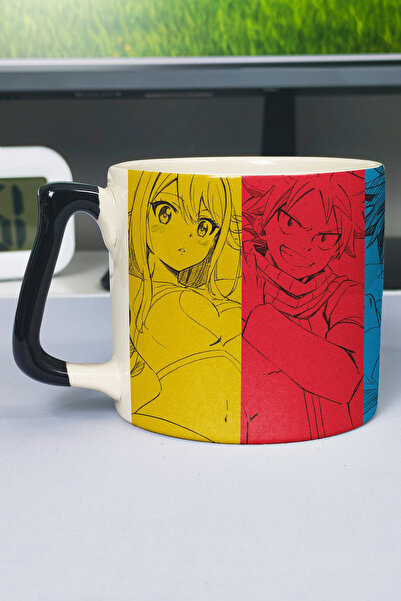 ZipZap Fairy Tail Anime Printed Ceramic Luxury Mug (1 Piece) Custom Black Han...