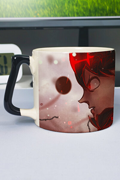 ZipZap Black Clover Anime Printed Ceramic Luxury Mug (1 Piece) Custom Black H...