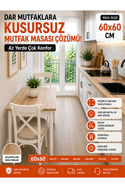 VOGUE TASARIM VE AKSESUAR Dar Alanlar İçin küçük Mutfak Balkon ve Yemek Masas...