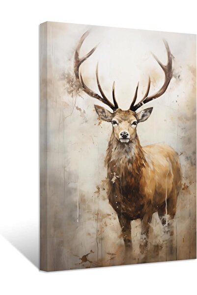 Today Idea Deer Canvas Pictures Elk Head Painting Abstract Vintage Animal Pic...