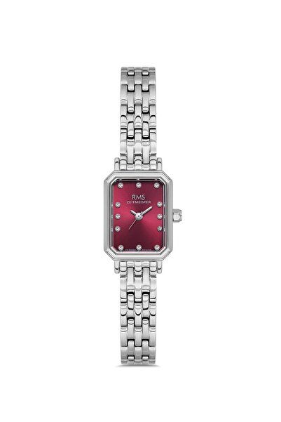 RMS Zeitmeister Rms.1.Ag2229.10 Minimal Rectangular Case Crystal Glass 3 Atm ...