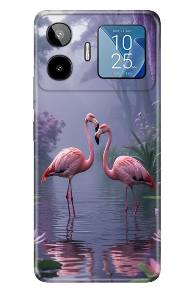 General Mobile GM 26 Pro (G903) Kılıf Flamingo Aşk Temalı Desenli Darbe Emici...